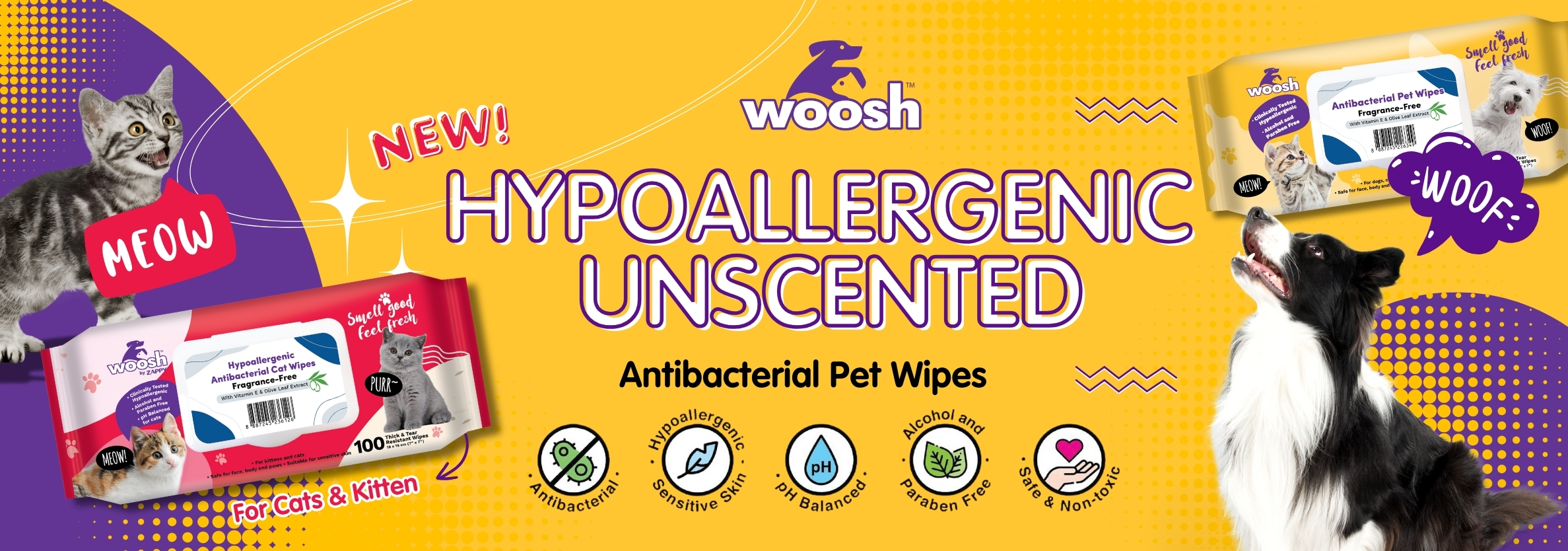 Woosh Unscented Wipes